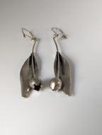 Silver Steed Tulip Dangling Earrings