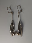 Silver Steed Tulip Dangling Earrings