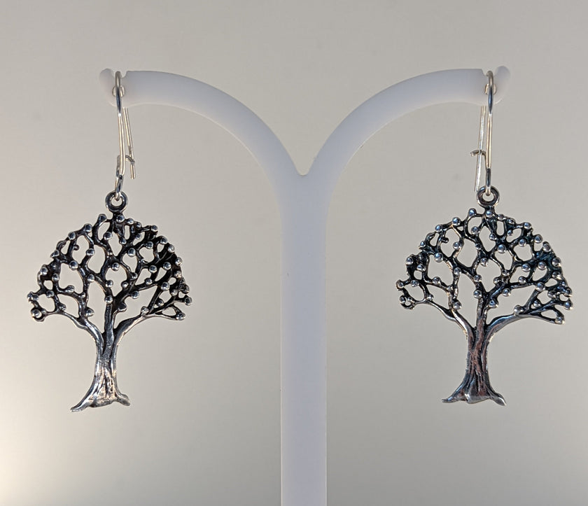 Silver Steed Fruit Tree Dangling Earrings