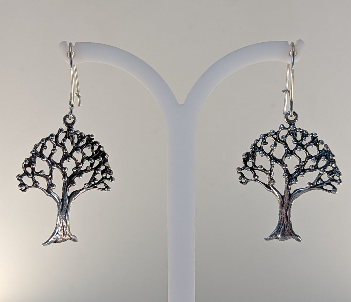 Silver Steed Fruit Tree Dangling Earrings
