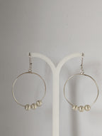 Silver Steed Loop with Buds Dangling Earrings