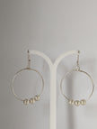 Silver Steed Loop with Buds Dangling Earrings