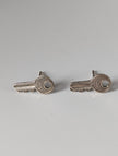Silver Steed Key Stud Earrings