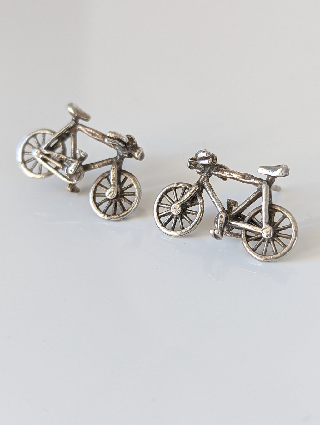 Silver Steed Bicycles Stud Earrings