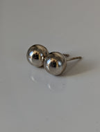 Silver Steed Large Balls Stud Earrings