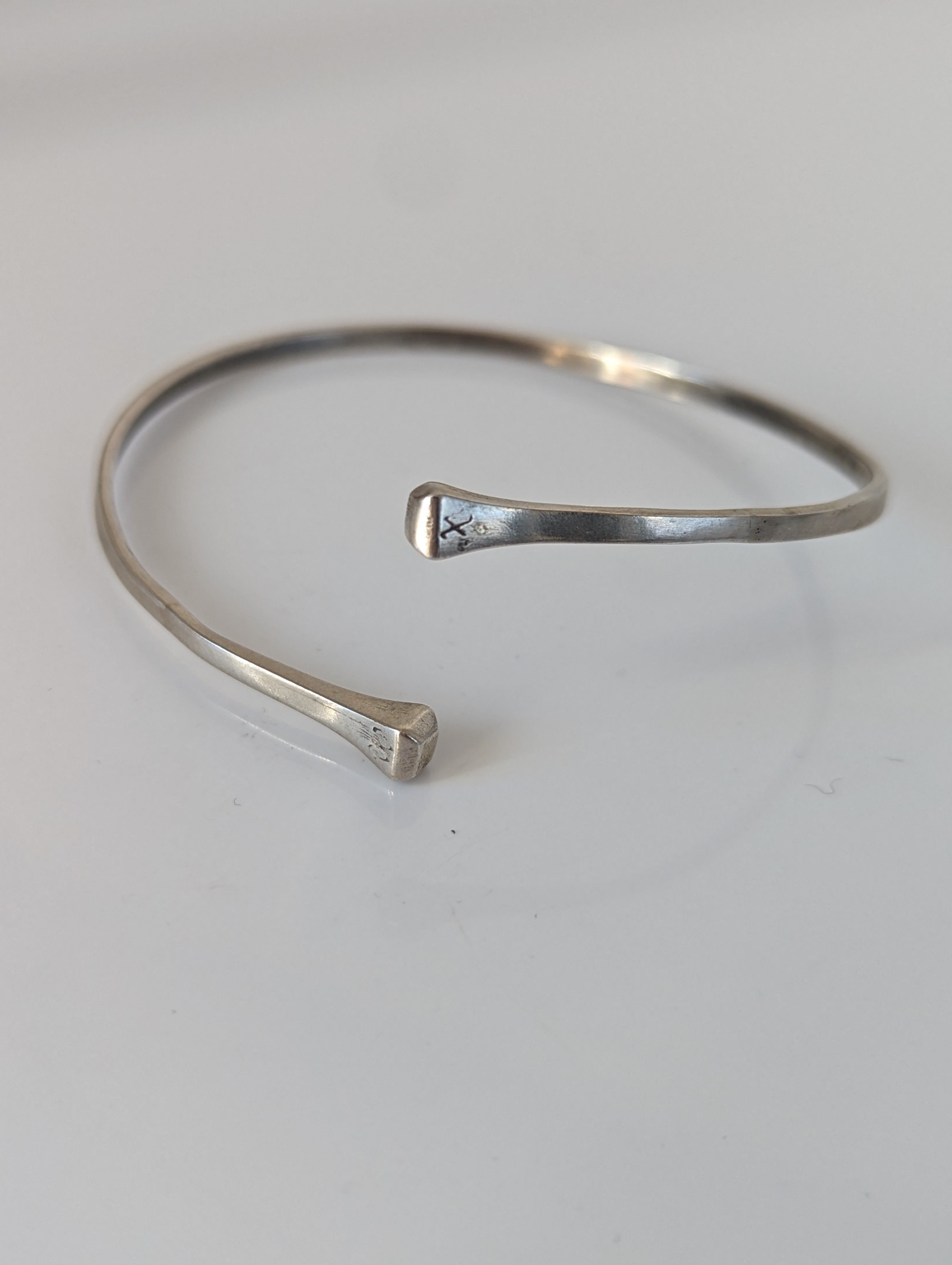 Silver Steed Hoofnail Bangle 1