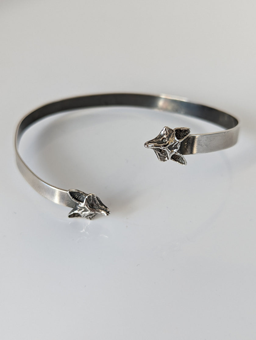 Silver Steed Fox Head Bangle