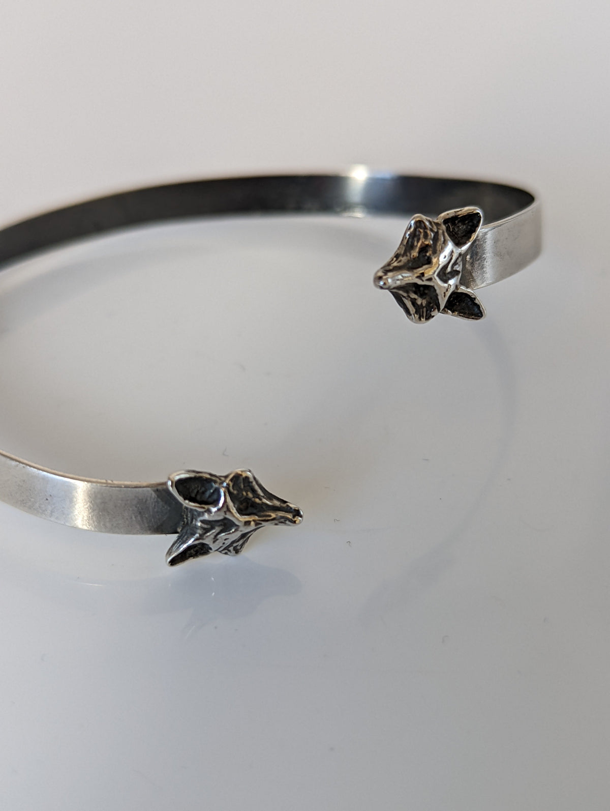 Silver Steed Fox Head Bangle