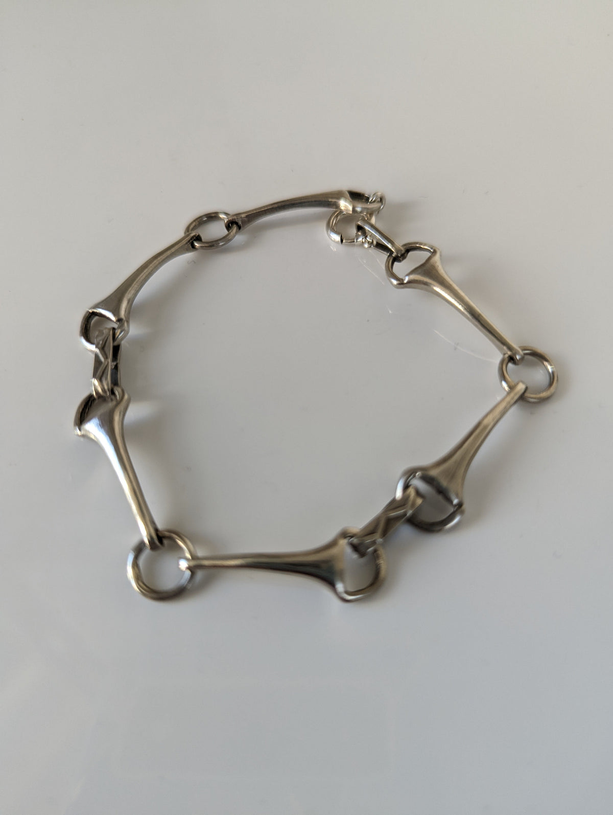 925 Sterling Silver Snaffle Bit Bracelet – Handmade Equestrian Jewellery
