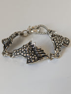 Silver Steed Dappled Silver  Horse Bracelet