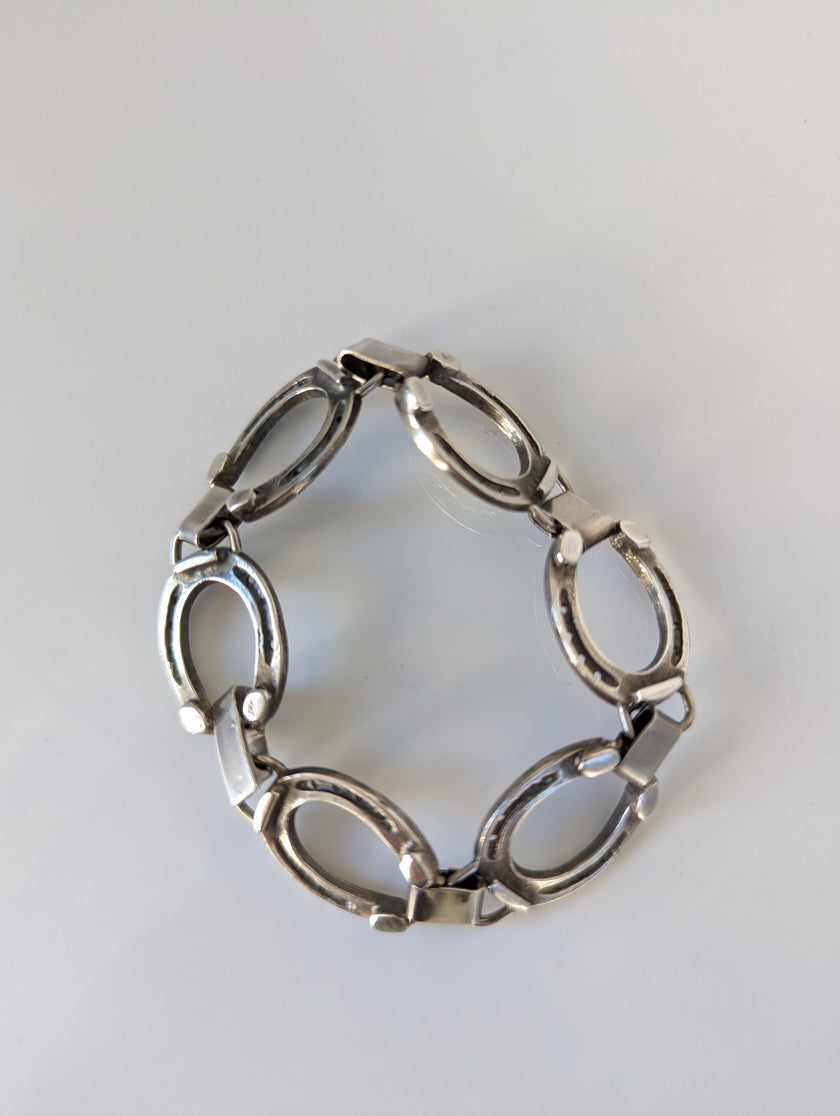Silver Steed Horseshoe Bracelet 2