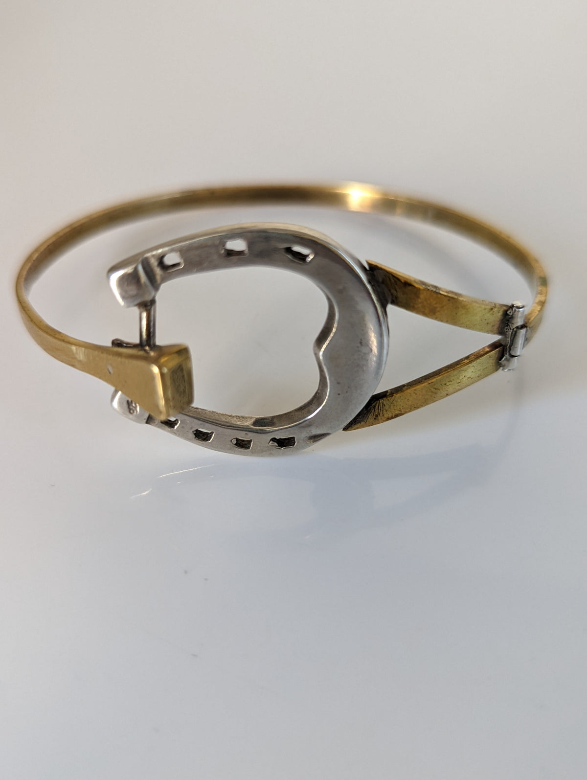Silver Steed Big Horseshoe Bangle