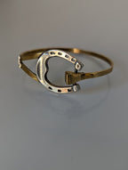 Silver Steed Big Horseshoe Bangle