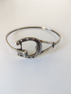 Silver Steed Big Horseshoe Bangle