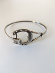 Silver Steed Big Horseshoe Bangle