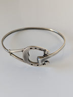Silver Steed Big Horseshoe Bangle