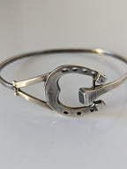 Silver Steed Big Horseshoe Bangle