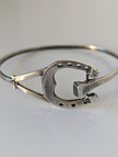 Silver Steed Big Horseshoe Bangle