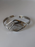Silver Steed Horse Head Bangle