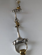 Silver Steed Large Two Tone Silver French Link Snaffle Bracelet