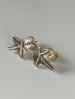 Silver Steed Sweetgum Leaf Stud Earrings