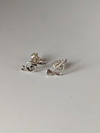 Silver Steed Celf & Note Stud Earrings