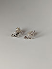 Silver Steed Celf & Note Stud Earrings