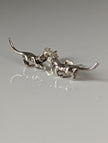 Silver Steed Playful Cat Stud Earrings