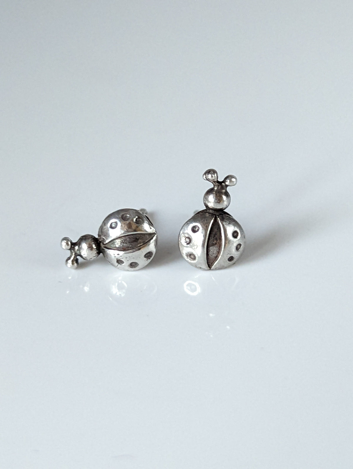 Silver Steed Spotted Ladybird Stud Earrings