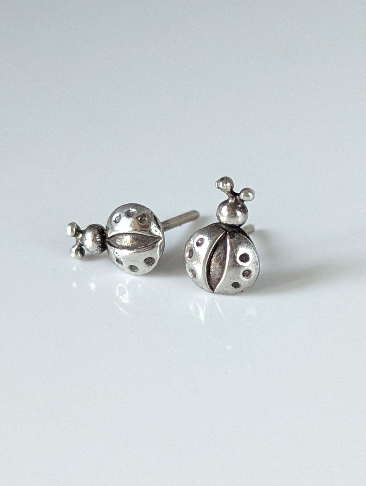 Silver Steed Spotted Ladybird Stud Earrings