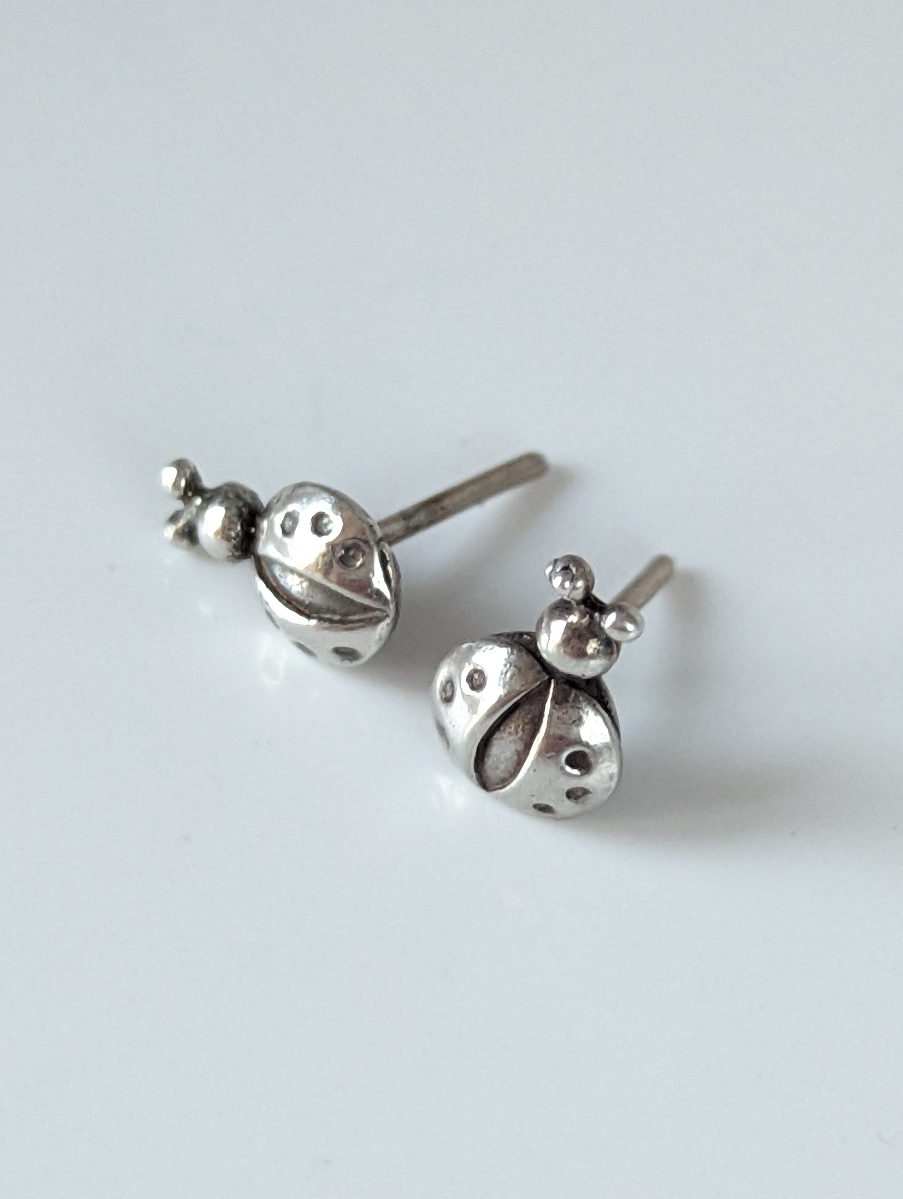 Silver Steed Spotted Ladybird Stud Earrings