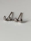 Pendientes con forma de patito de goma Caballo de Plata