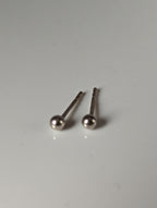 Silver Steed Extra Small Ball Stud Earrings