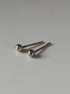 Silver Steed Extra Small Ball Stud Earrings