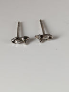 Silver Steed Mouse Stud Earrings