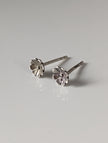 Silver Steed Pansy Stud Earrings