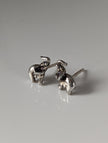 Silver Steed Elephant Stud Earrings
