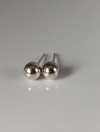 Silver Steed Large Ball Stud Earrings