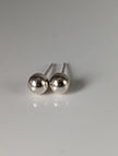 Silver Steed Large Ball Stud Earrings