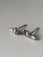Silver Steed Feet Stud Earrings