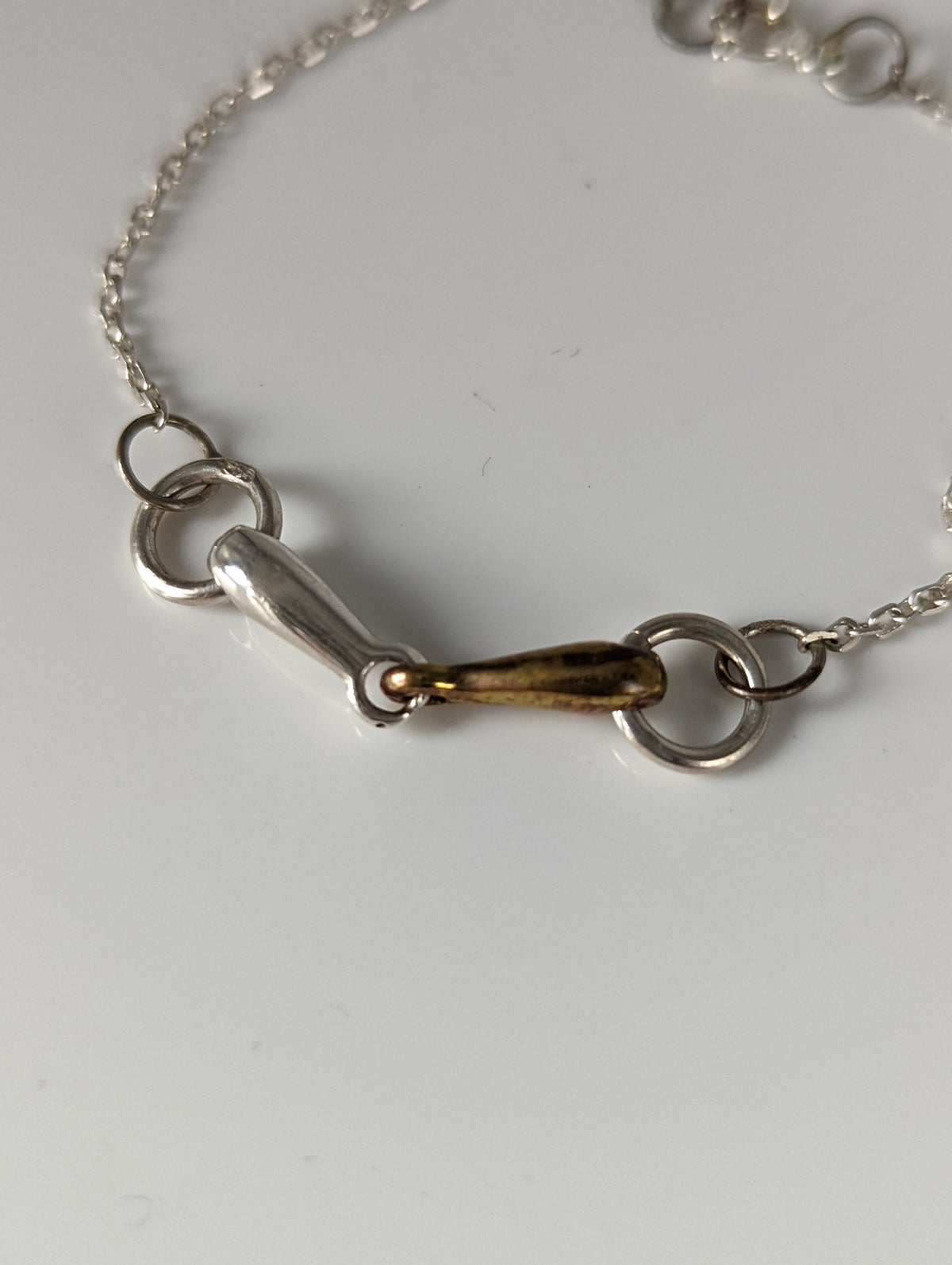 Silver Steed Snaffle on a Chain Delicate Bracelet