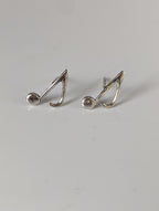Silver Steed Notes Stud Earrings