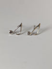 Silver Steed Notes Stud Earrings