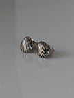Silver Steed Shell Stud Earrings