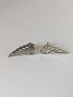 Silver Steed Angel Wings Stud Earrings