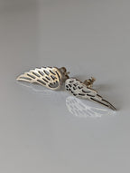 Silver Steed Angel Wings Stud Earrings