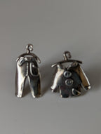 Silver Steed Pajama Stud Earrings