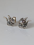 Silver Steed Pram Stud Earrings