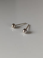 Silver Steed Small Ball Stud Earrings