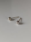Silver Steed Small Ball Stud Earrings